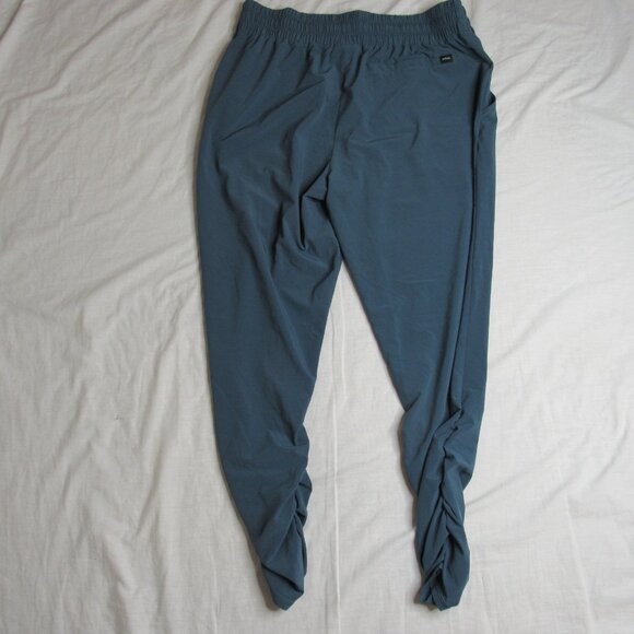 Prana RAILAY Teal Blue High Rise Ruched Jogger Pants 27" Women's L Large - Picture 8 of 9